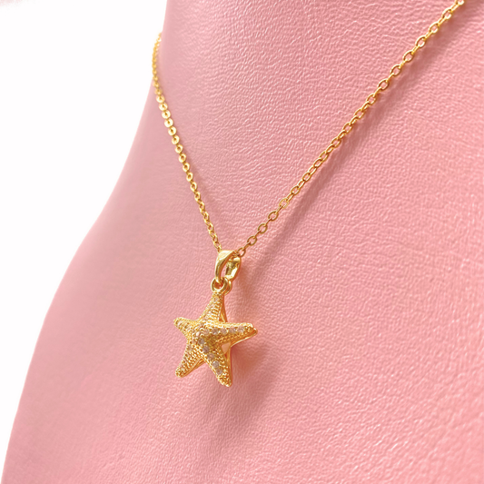 Collar Estrella de Mar Dorado