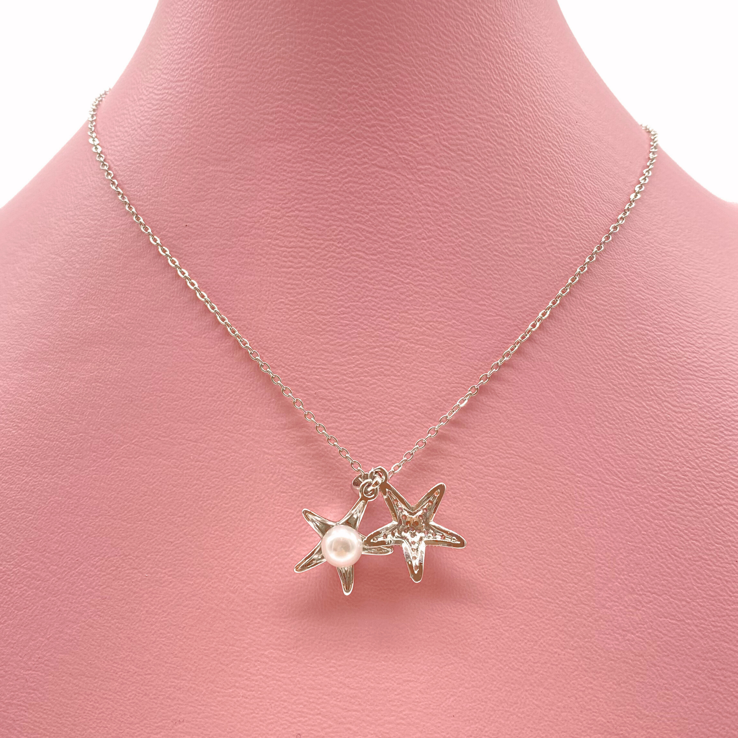 Collar Estrella de Mar Plateada