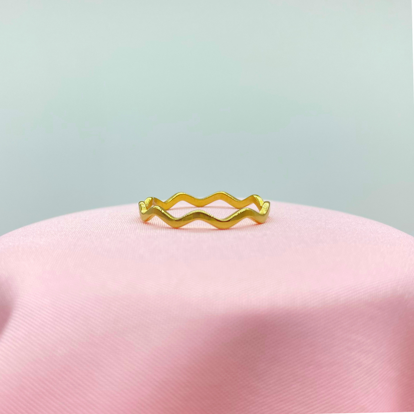 Anillo Zig Zag Dorado