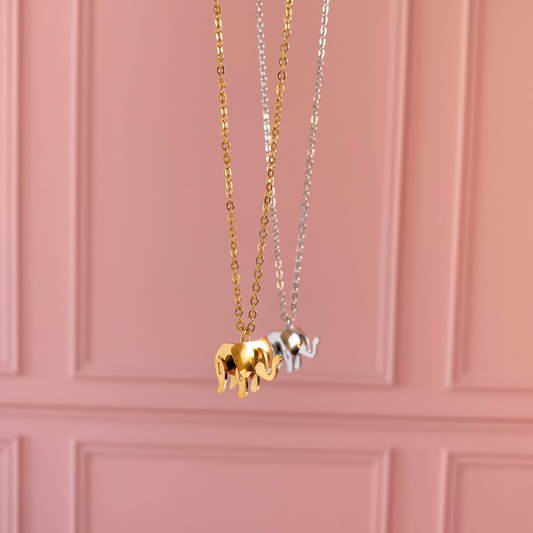 Collar Elefante Dorado o Plateado