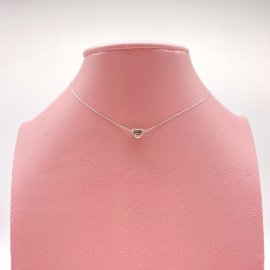 Collar Mini Corazón Plateado